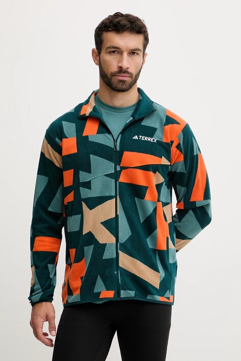adidas TERREX hanorac în aer liber Multi culoarea verde, cu imprimeu, JM0137