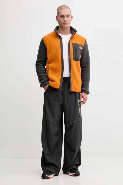 Outdoorová mikina The North Face Yumiori pánská, oranžová barva, vzorovaná, NF0A883REOD1