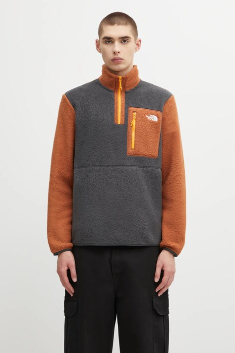 The North Face bluza sportowa Yumiori męska kolor szary wzorzysta NF0A883SEOF1