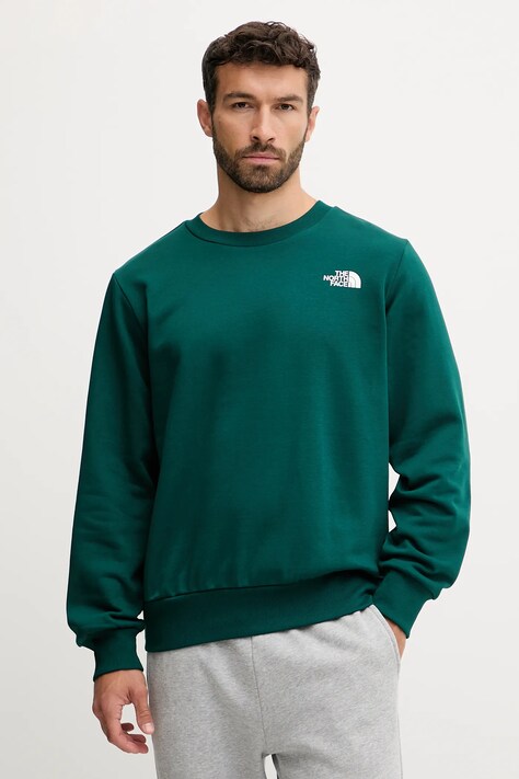 The North Face bluza Simple Dome męska kolor zielony z nadrukiem NF0A89FB1KI1