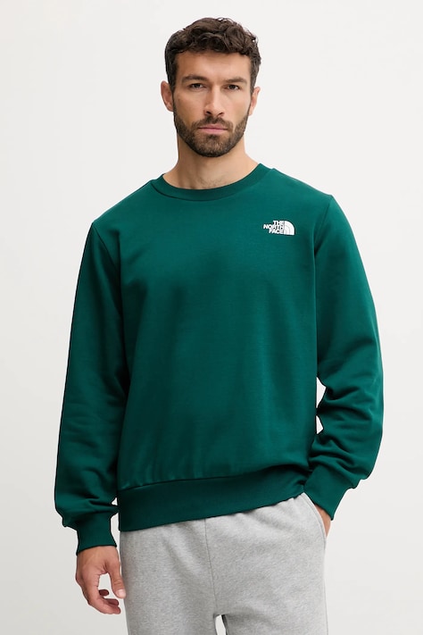 Суичър The North Face Simple Dome мъжки в зелено с принт NF0A89FB1KI1