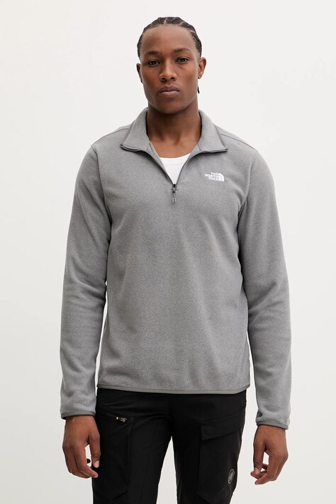 The North Face bluza outdoorowa męska kolor szary gładka NF0A8D0QCQI1