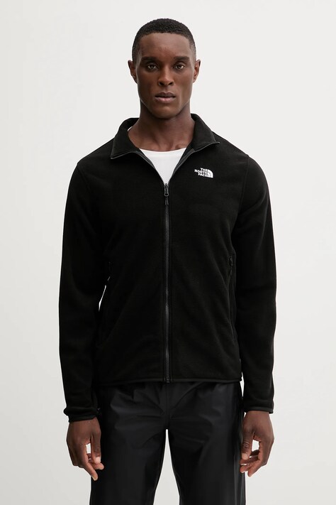 The North Face bluza polarowa męska kolor czarny gładka NF0A8D0RJK31