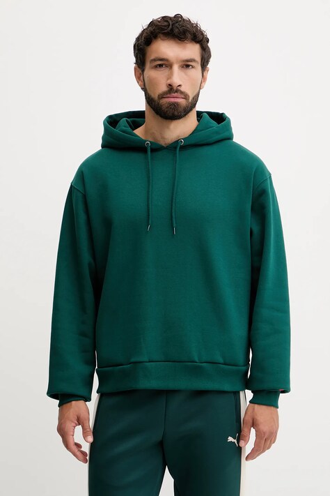 The North Face bluza Redbox męska kolor zielony z kapturem gładka NF0A8EFZ1KI1