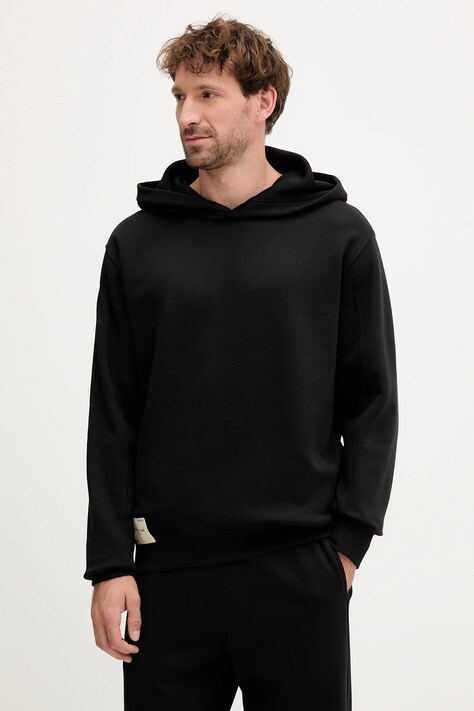 Alpha Industries bluză culoarea negru, cu glugă, uni, 156335.03