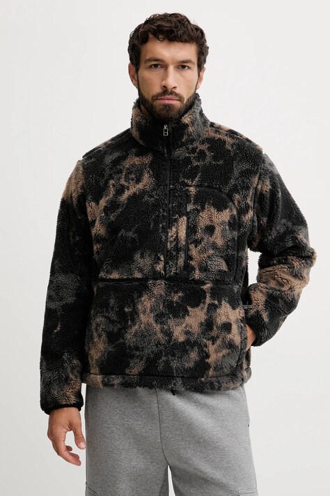 The North Face bluza polarowa Extreme Pile 2 męska kolor czarny wzorzysta NF0A8EEPD7O1