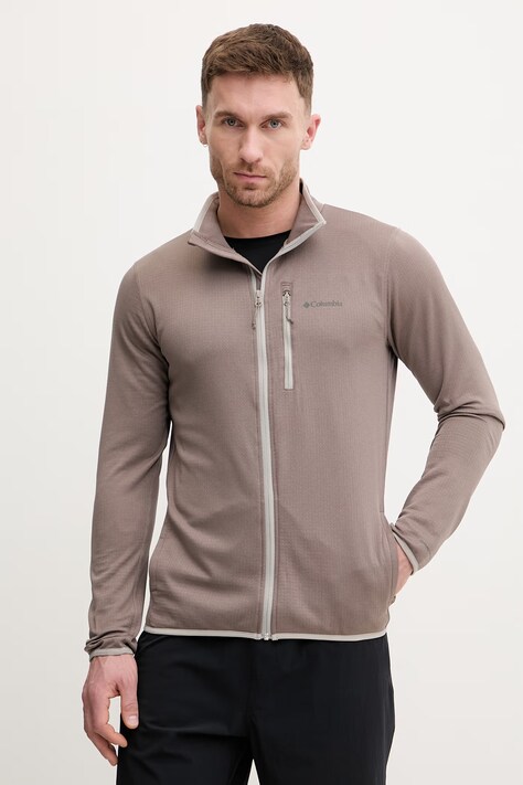 Columbia bluza outdoorowa Essential Hike kolor brązowy gładka 2136841