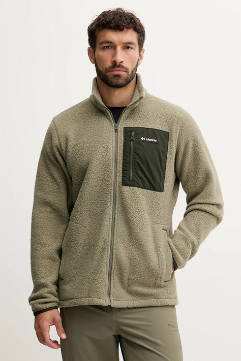 Columbia bluza Jasper męska kolor zielony gładka 2142421