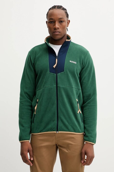 Columbia bluza polarowa Sequoia Grove kolor zielony z aplikacją 2095891