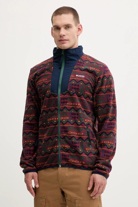 Columbia bluza outdoorowa Sequoia Grove męska kolor bordowy wzorzysta 2135511