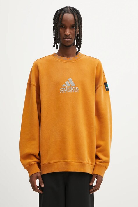 adidas Originals bluza EQT Sweatshirt męska kolor żółty gładka JX1457