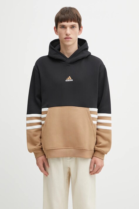 adidas Originals bluza Archive Hoodie męska kolor czarny z kapturem wzorzysta JY2797