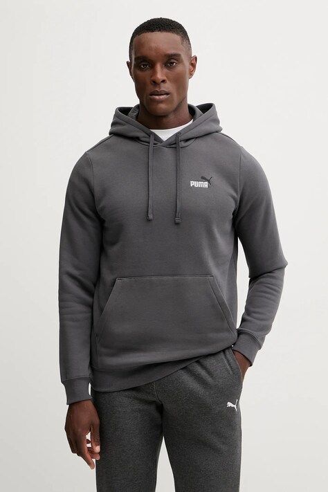 Puma bluza męska kolor szary z kapturem z aplikacją 684718