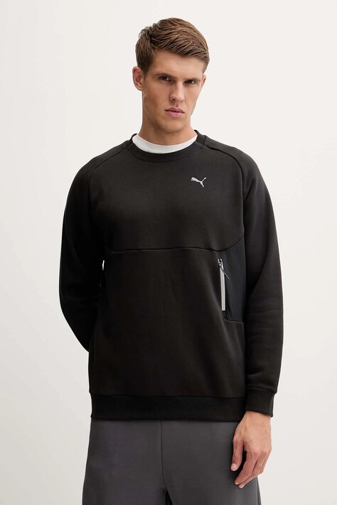 Puma bluză culoarea negru, uni, 633436