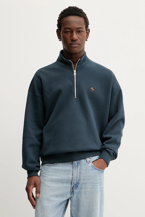 Abercrombie & Fitch bluza męska kolor granatowy gładka KI122-5541-200