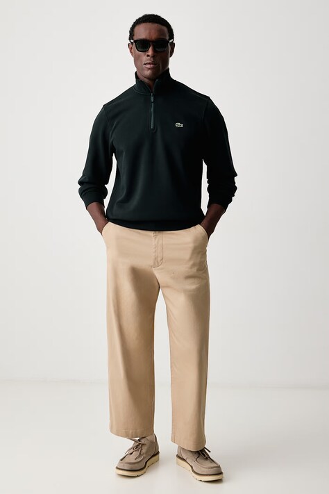 Lacoste Mikina pánská bavlněná zelená SH9774