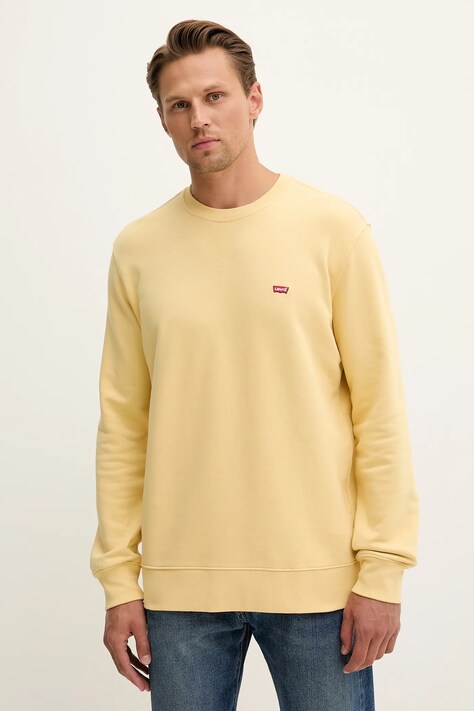 Levi's bluza bawełniana męska kolor żółty gładka 35909