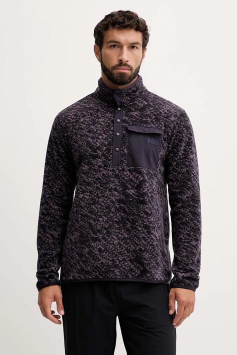 Helly Hansen bluza polarowa MARIDALEN męska kolor fioletowy wzorzysta 63429