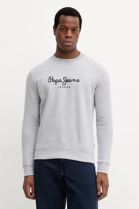 Pepe Jeans bluza męska kolor szary z nadrukiem PM5800018