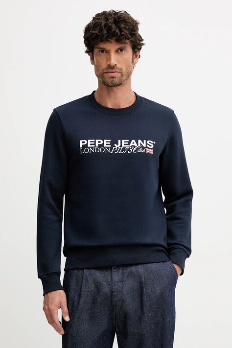 Кофта Pepe Jeans колір синій з принтом PM5800029