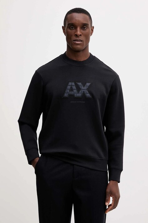 Dukserica Armani Exchange boja: tamno plava, s aplikacijom, XM001399 AF13047