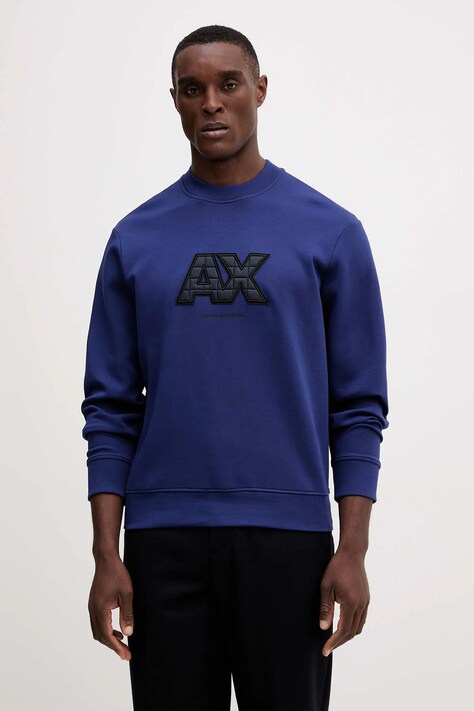Dukserica Armani Exchange boja: tamno plava, s aplikacijom, XM001399 AF13047