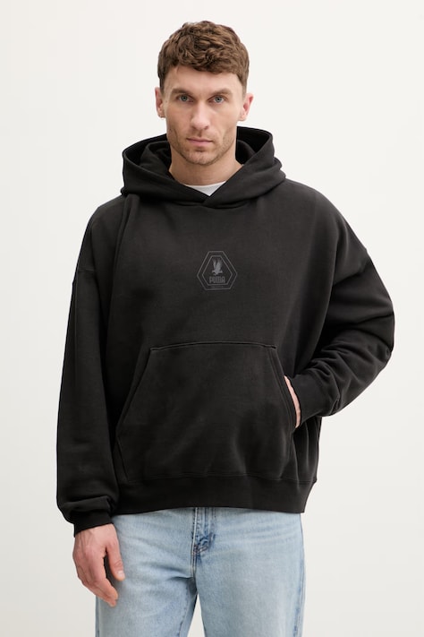 Puma felpa in cotone PUMA x SKEPTA uomo colore nero con cappuccio 633772