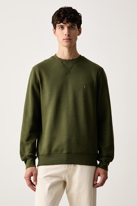 Tommy Hilfiger mikina pánska s bavlnou zelená MW0MW40000