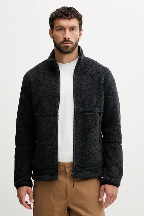 Jakna Jack Wolfskin STONE LITE boja: crna, za prijelazno razdoblje, A64997