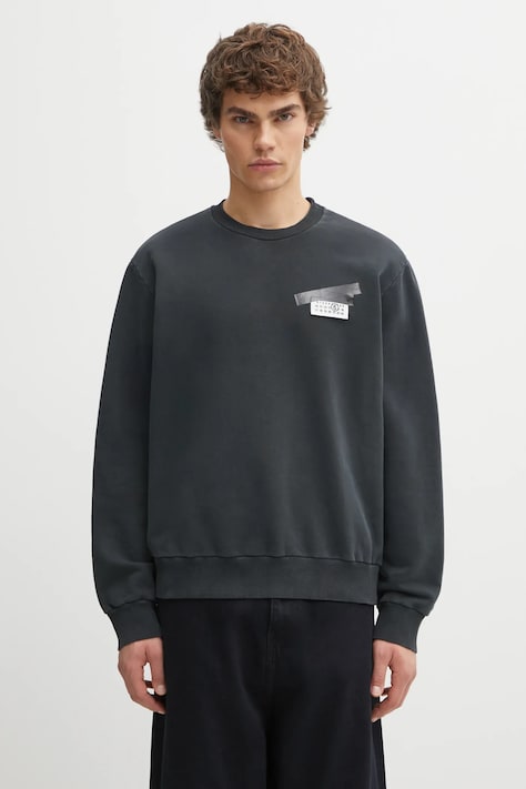 MM6 Maison Margiela bluza bawełniana męska kolor czarny gładka SH2GU0025.M25024.899