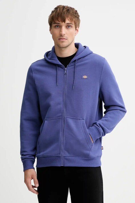 Dickies bluza męska kolor fioletowy z kapturem gładka DK0A4XD3