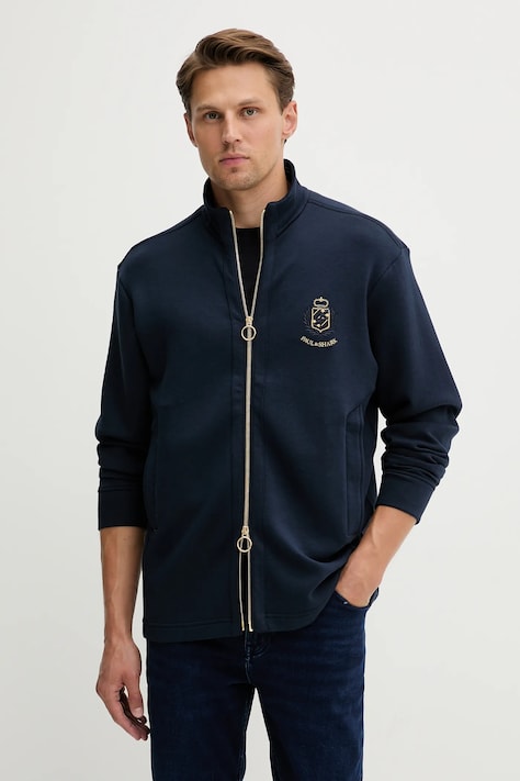 Paul&Shark bluza męska kolor niebieski z aplikacją 15311823