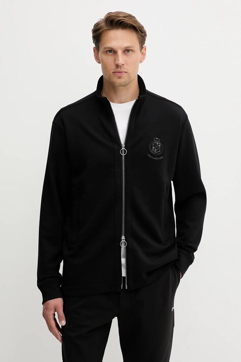 Paul&Shark bluza męska kolor czarny z aplikacją 15311823