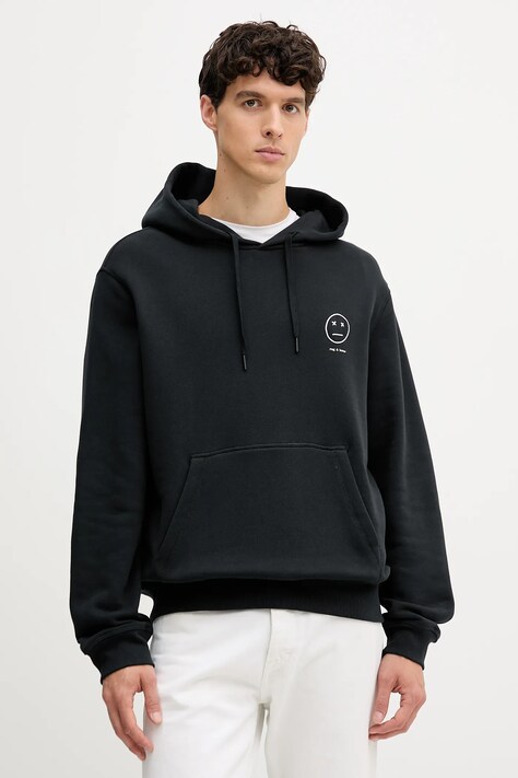 Rag & Bone bluza męska kolor czarny z kapturem z aplikacją RF7025FT2GM