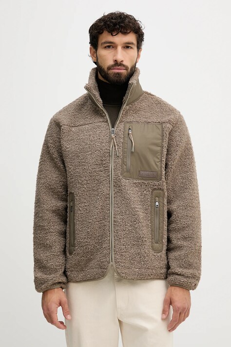 Tommy Hilfiger felpa in pile uomo colore marrone  MW0MW40420