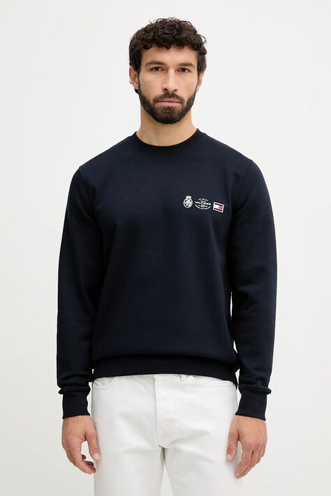 Tommy Hilfiger bluza męska kolor granatowy z nadrukiem MW0MW40863