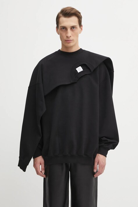 VETEMENTS bluza Double Layered męska kolor czarny gładka UH76CW400B