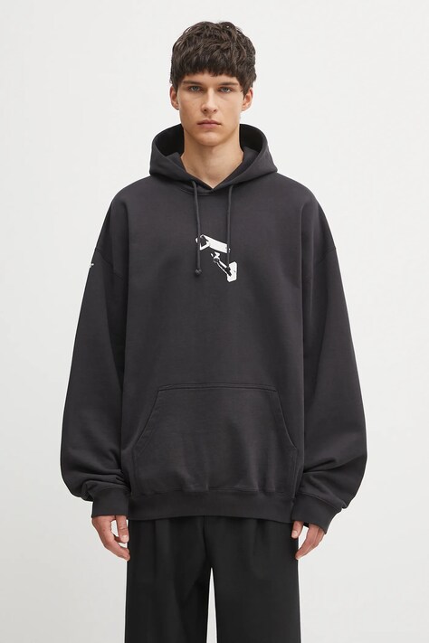 VETEMENTS bluza Cctv Oversized męska kolor czarny z kapturem z nadrukiem UH76HD440B