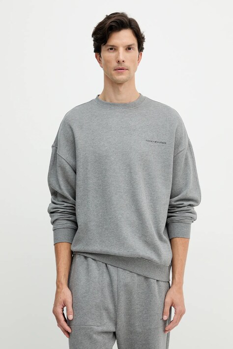 Dukserica Tommy Hilfiger boja: siva, s tiskom, UM0UM03625