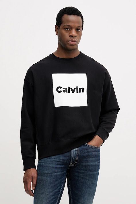 Calvin Klein Jeans bluza męska kolor czarny z nadrukiem LV04RD216G