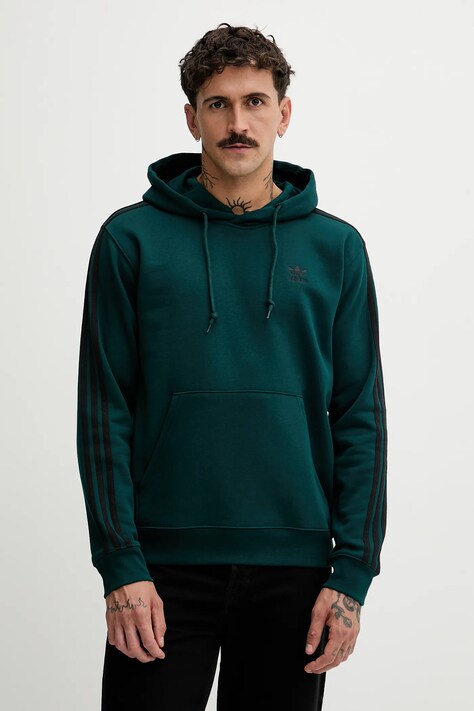 adidas Originals bluza 3-Stripes męska z kapturem z aplikacją JY1378