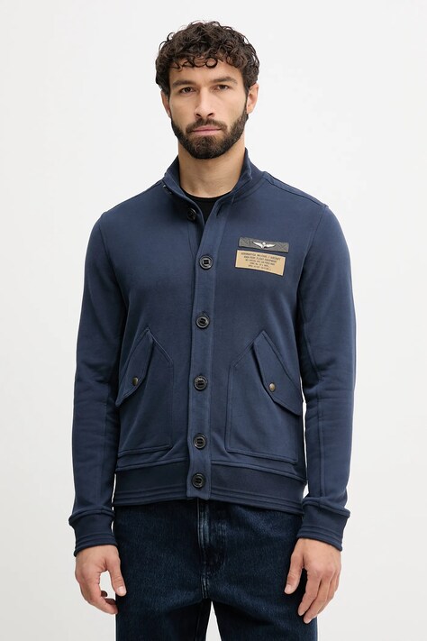 Aeronautica Militare bluza bawełniana męska kolor granatowy z aplikacją FE2072UF00669