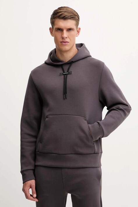 ON running bluza treningowa Focus Tech męska kolor fioletowy z kapturem gładka 1MF30290569