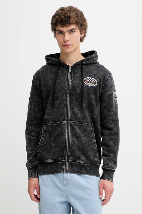 Von Dutch bluza męska kolor czarny z kapturem wzorzysta VD.1.SWZ.SOUL