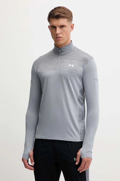 Under Armour hanorac de antrenament UA Tech Utility culoarea gri, cu imprimeu, 6004963