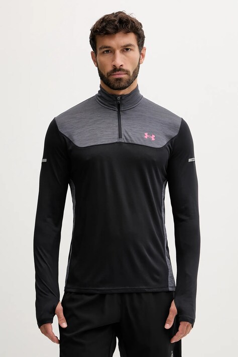 Tréninková mikina Under Armour UA Tech Utility pánská, černá barva, s potiskem, 6004963