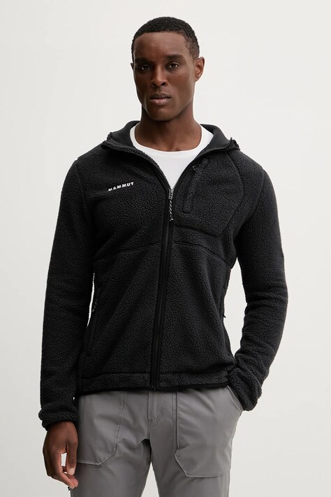 Mammut bluza outdoorowa Falera Pro męska kolor czarny z kapturem gładka 1014.06440
