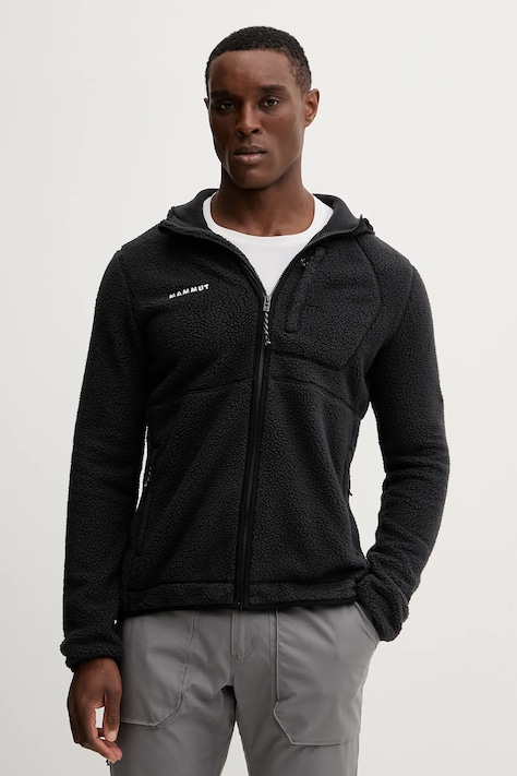 Mammut bluza outdoorowa Falera Pro męska kolor czarny z kapturem gładka 1014.06440