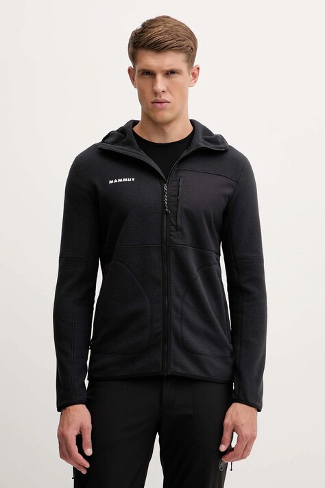 Mammut bluza outdoorowa Tamaro męska kolor czarny z kapturem gładka 1014.06490