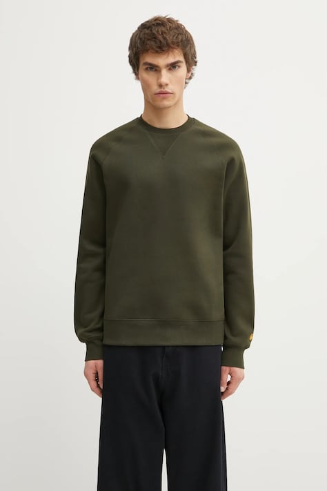 Carhartt WIP bluza Chase Sweat męska kolor zielony I033660.3CBXX